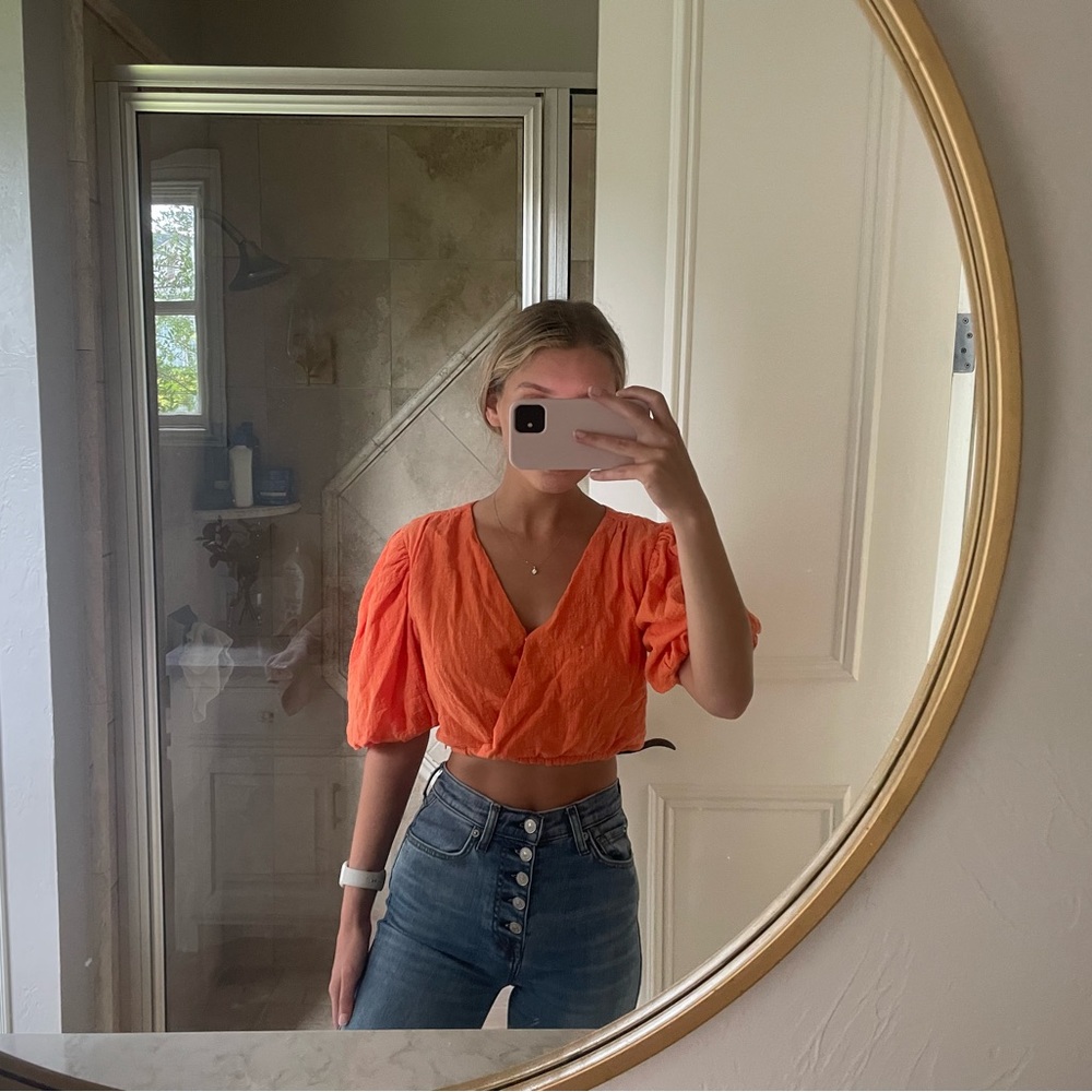 Orange Lucca Crop Top